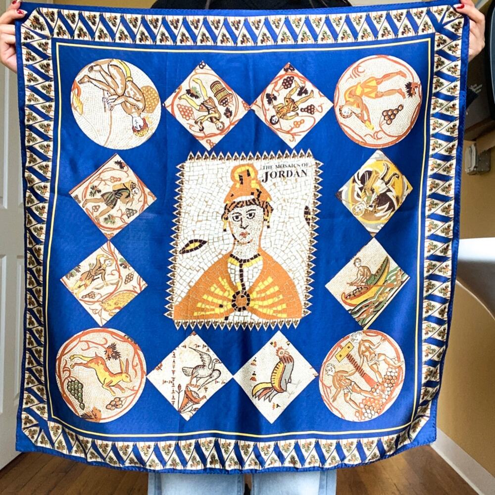 Mosaics of Jordan 100% Silk Jumbo Square Scarf